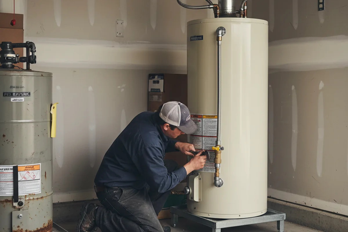 Water heater and shutoff valve replacement in Gardiner
