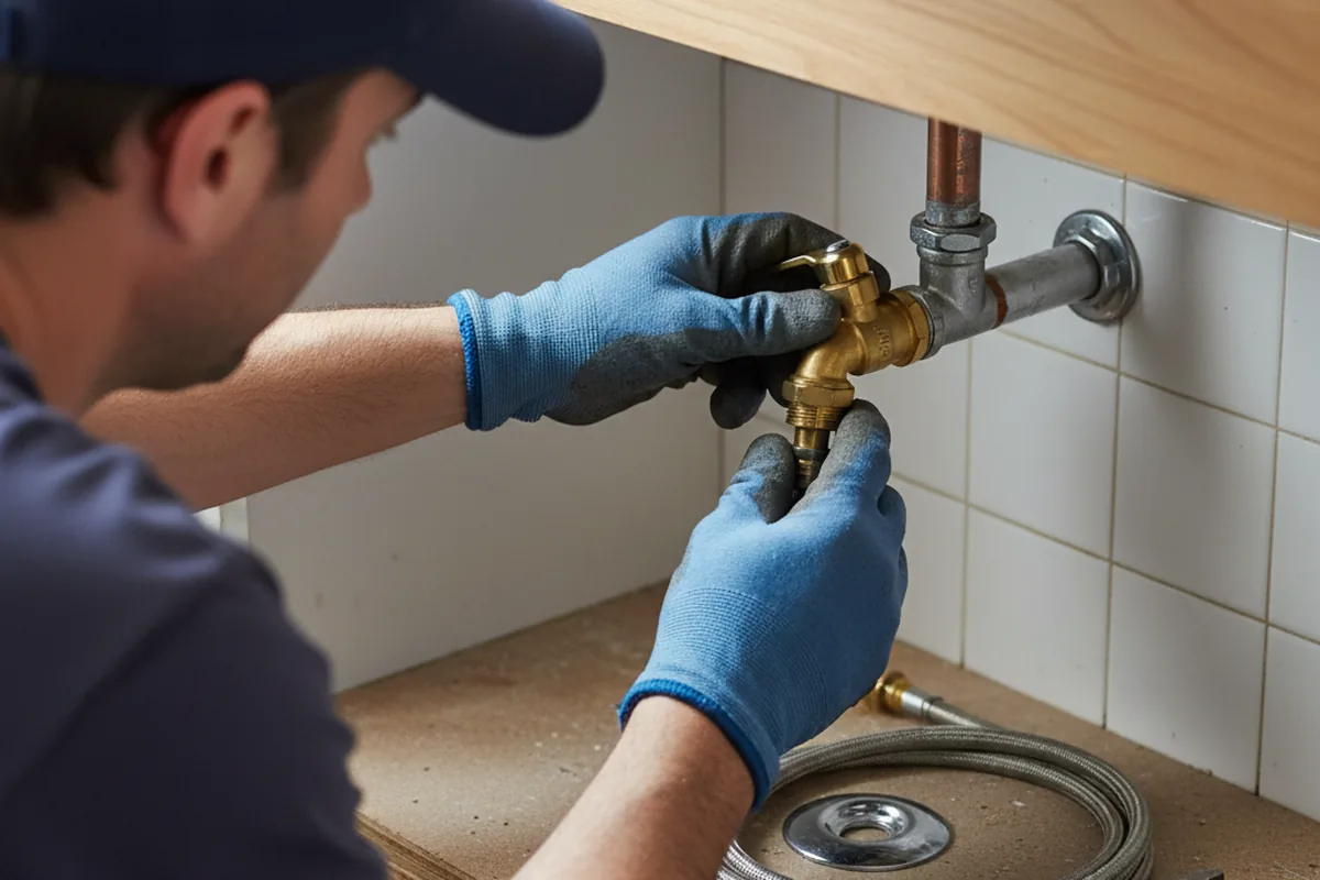 Shutoff valve and fitting work during Emergency Plumbing in Gardiner